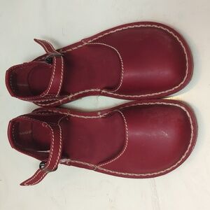 Duckfeet Mols Red Leather Flats Size 38